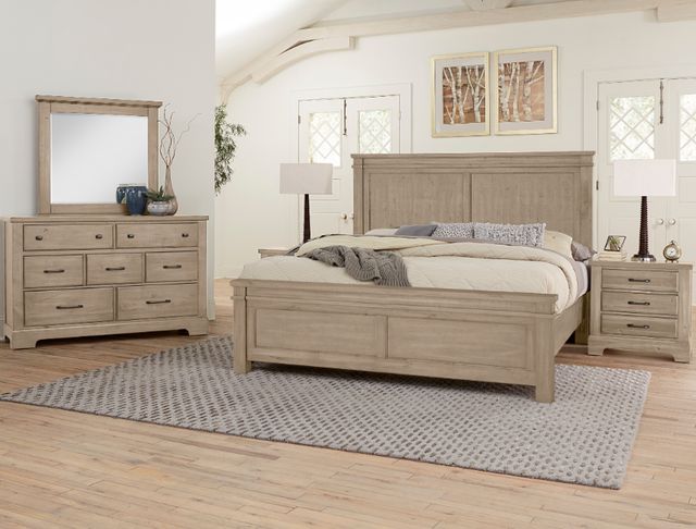 Artisan & Post by Vaughan-Bassett Cool Rustic Clear Maple California King Mansion Panel Bed-1