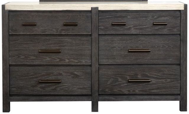 Magnussen Home® Plum Creek Ravenwood Black Dresser with Marble Top-2