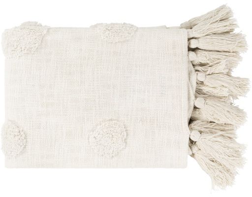 Surya Dove Ivory 50"x60" Throw Blanket-0