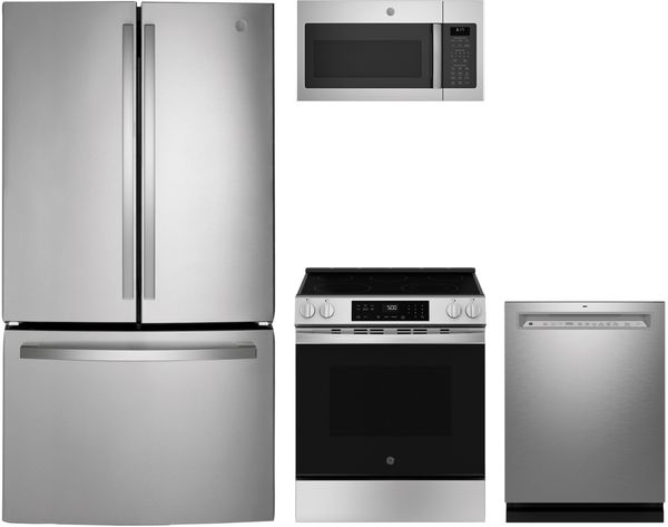GE Kitchen Package GE 4-Piece Stainless Steel Kitchen Package