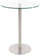 Furnishings' Mate Customizable Aris Glass Top 28'' Counter Table with Brushed Stainless Steel Base-0