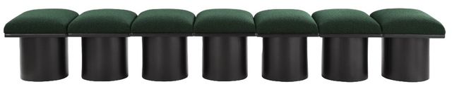 Meridian Furniture Pavilion 7-Piece Green/Black 109" Modular Bench Set-1