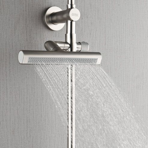 Forno Acqua AcquaFALL Brushed Nickel 24" Retrofit Shower System-2