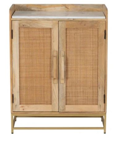 Powell® Raphael Natural Bar Cabinet-1