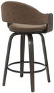 Armen Living Daxton 3-Piece Espresso/Vintage Dark Brown Counter Stool Set-3