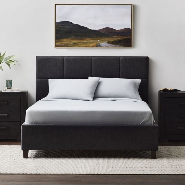 Malouf® Linen-Weave Cotton Fog Full Sheet Set-3