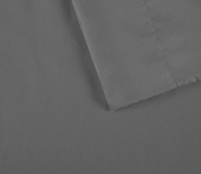 Olliix by Intelligent Design Microfiber Charcoal Twin Sheet Set with Side Storage Pockets-2