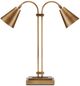 Currey & Company Symmetry Antique Brass Double Desk Lamp-1