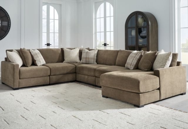 Benchcraft® Camellia-Court 6-Piece Coffee Right-Arm Facing Sectional and Chaise-1