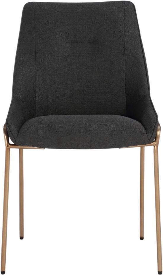 Modus Furniture Sunrise Cyrus Coal/Brushed Bronze Upholstered Dining Chair-2
