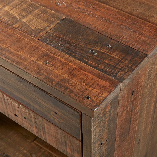 Olliix by INK+IVY Light Brown Multi Renu Solid Wood Nightstand-4
