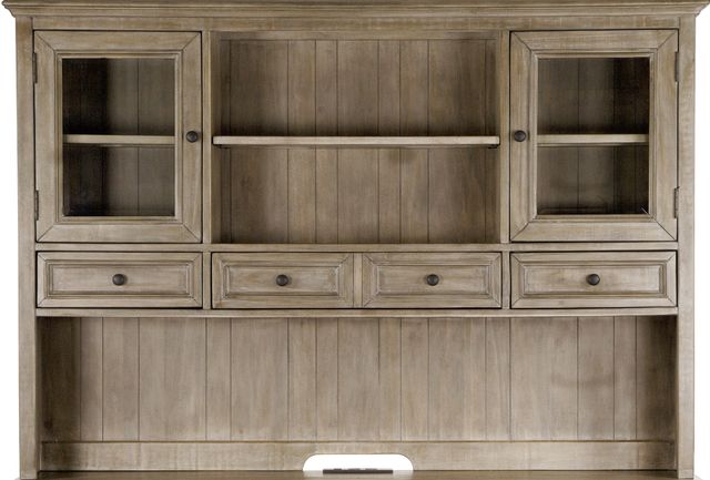 Magnussen Home® Lancaster 2-Piece Dovetail Gray Credenza and Hutch Set-3