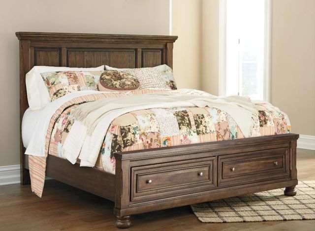 Signature Design by Ashley® Flynnter Medium Brown Queen Storage Panel Bed-2