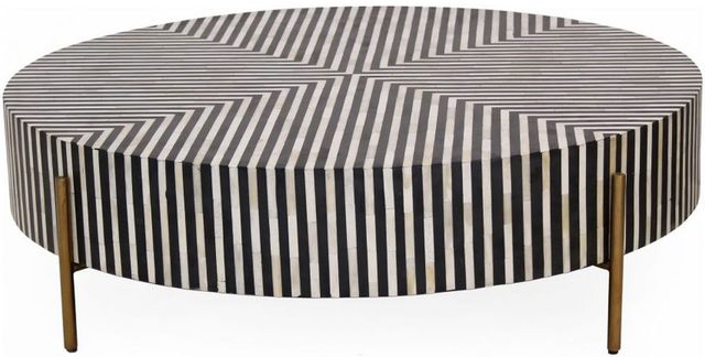 Moe's Home Collection Chameau Black/White Medium Coffee Table-0