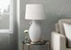 Monarch Specialties Inc. White Ceramic Table Lamp with Ivory Shade-2