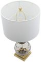 A & B Home Brass/Clear Globe Lamp-2