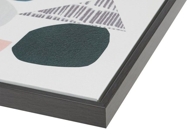 Olliix by Urban Habitat Multi-Colored Set of 2 Grey Rock Garden Gel Coat Framed Canvas-4