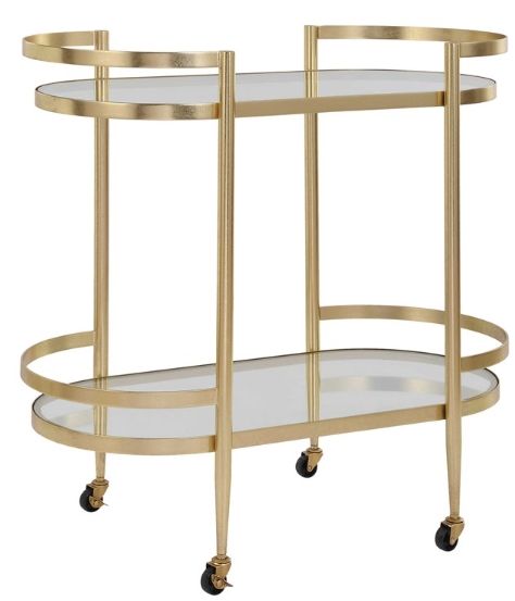 Uttermost® Isabelle Gold Bar Cart-0