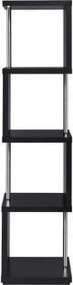 Coaster® Baxter Black/Chrome 4-Shelf Bookcase-2