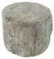 A & B Home Gray Small Round Tree Stump Cement Stool-0