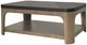 Bernards Calia Black Cocktail Table with Brown Base-3