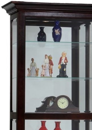 American Heartland Manufacturing Clear/Poplar 36" Tall Side-Entry Curio-1