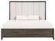 New Classic® Home Furnishings Landon Walnut Queen Upholstered Storage Platform Bed-2