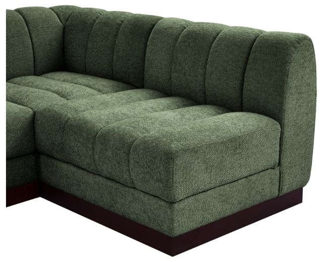Meridian Furniture Quinn 4-Piece Green Sectional-4