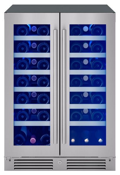 Zephyr Presrv™ 24" 5.2 Cu. Ft. Stainless Steel French Door Wine Cooler-0