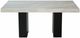 Steve Silver Co. Camila White Dining Table with Ebony Base-2