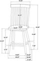 Coaster® Andrews 2-Piece Light Ash Counter Height Dining Side Chair Set-2
