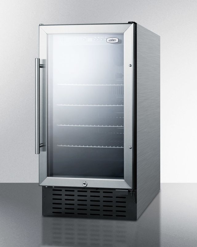 Summit® 18" 2.7 Cu. Ft. Stainless Steel Beverage Center-1