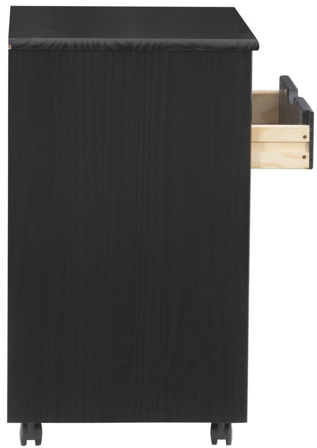 Linon Rudy Black Wide Rolling Storage Cart-4