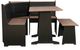Linon Ardmore 3-Piece Black/Pecan Nook Set-4