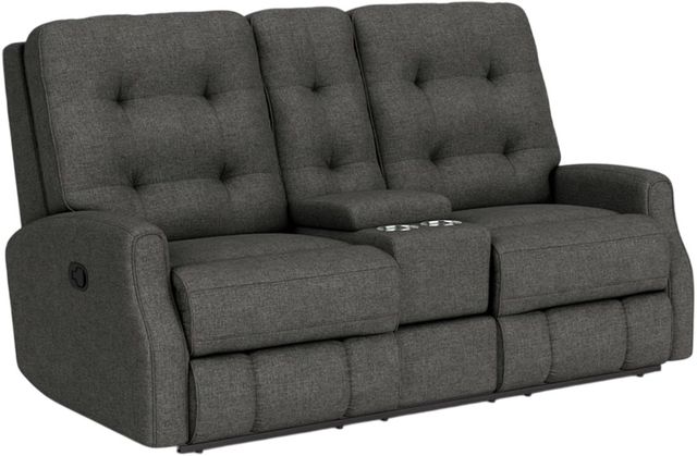 Flexsteel® Customizable Devon 72" Manual Reclining Loveseat with Console-0