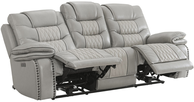 Intercon Cody Light Gray Dual-Power Sofa-2