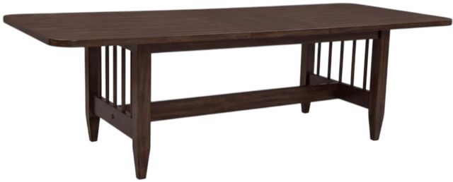 Legacy Classic Reflections Dark Roast Trestle Dining Table-0