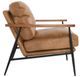 Classic Home Christopher Adobe Tan/Black Leather Club Chair-3