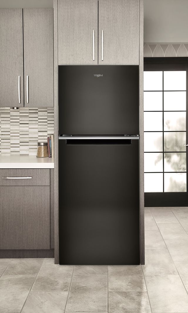 Whirlpool® 24" 11.6 Cu. Ft. Fingerprint Resistant Black Stainless Counter Depth Top Freezer Refrigerator-3