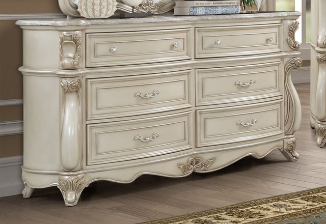 New Classic® Home Furnishings Monique 4-Piece White King Bedroom Set-3