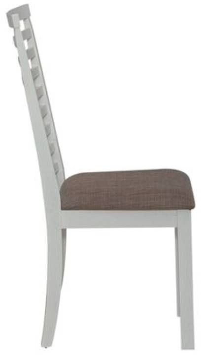 Liberty Furniture Brook Bay Gray/Textured White Ladder Back Side Chair-3