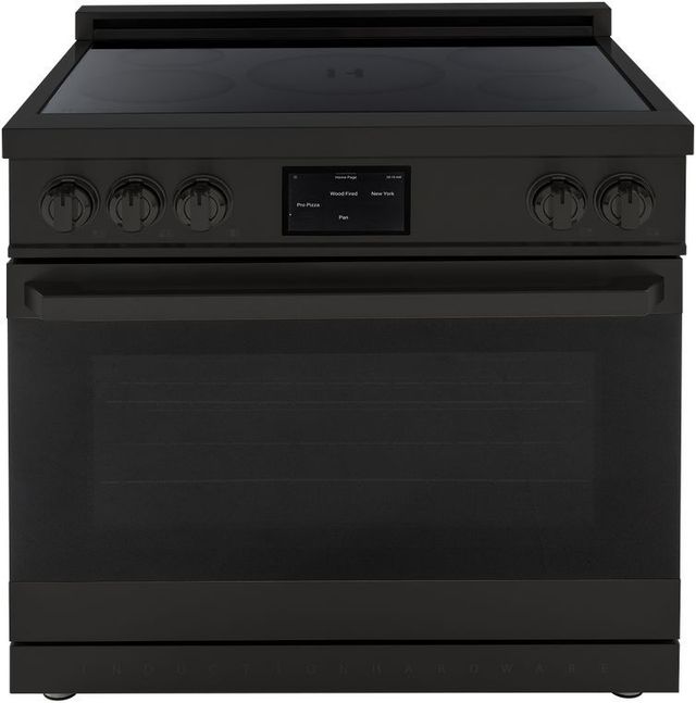 Induction Hardware 36" Black Stainless Steel Pro Style Induction Range-0
