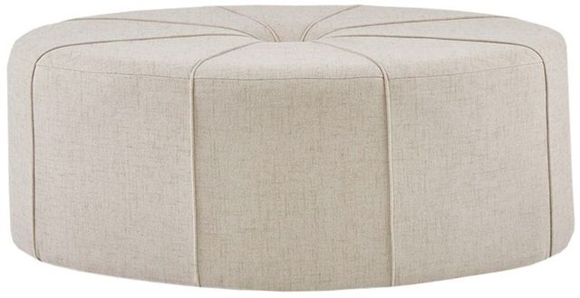 Olliix by Madison Park Cream Ferris Oval Ottoman-0