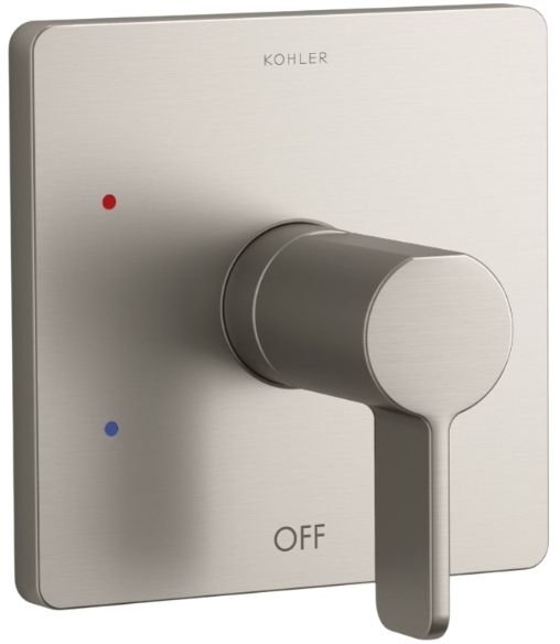 KOHLER® Parallel® Rite-Temp® Vibrant Brushed Nickel Shower Valve Trim-0