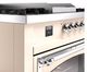 Ilve® Nostalgie II Noblesse 60'' Antique White Pro Style Dual Fuel Range with Chrome Trim-4