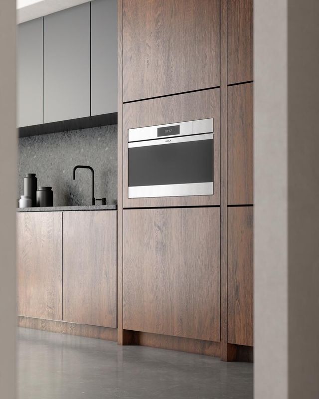 Wolf® M Series Contemporary 30" Stainless Steel Single Electric Wall Oven-4
