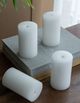 A & B Home White 5" Unscented Soy Wax Candle-3