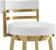 Armen Living Madrid Gold/White Swivel Counter Stool-5