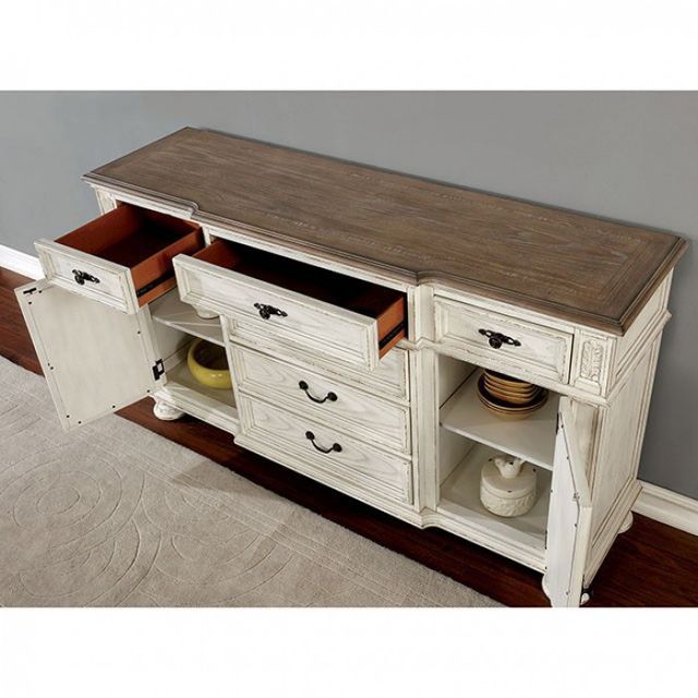 Furniture of America® Arcadia Antique White Server-1
