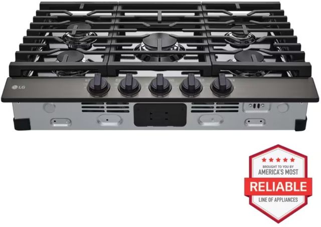 LG 30" Black Stainless Steel Gas Cooktop with UltraHeat™ Burner-2